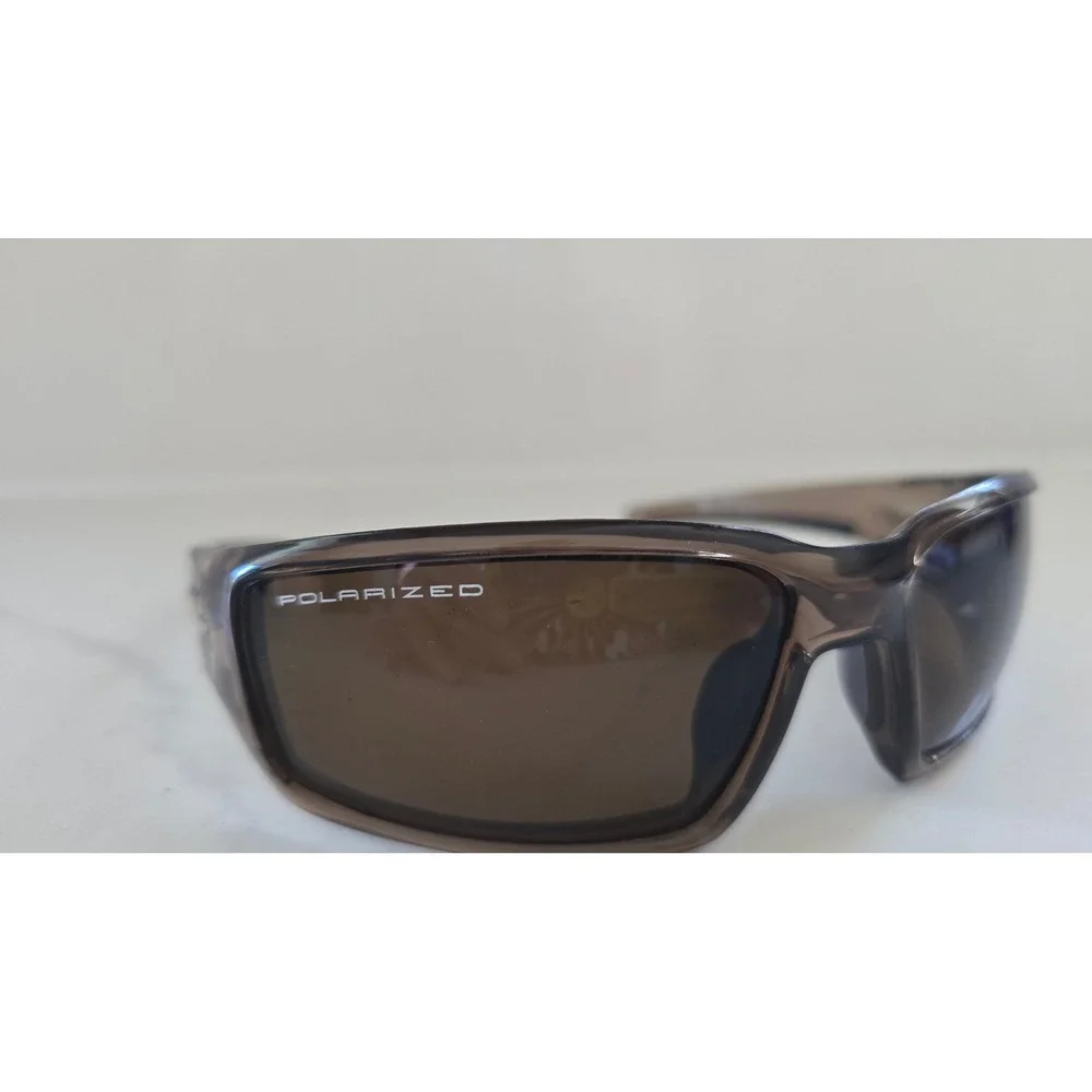 Uvex Hypershock Polarized Sunglasses Smoke Gray Wrap Around Sport Safety Glasses
